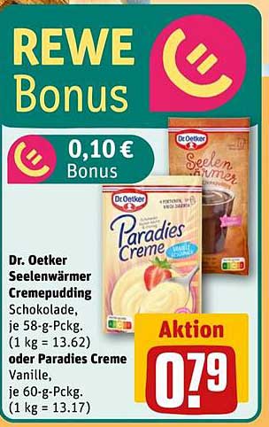 Dr. Oetker Seelenwärmer Cremepudding Schokolade oder Vanille