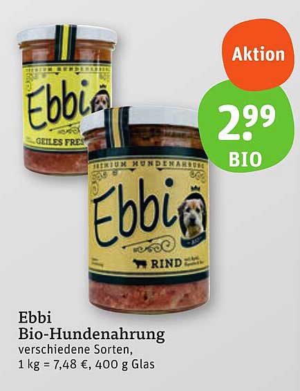 Ebbi Bio-Hundenahrung - Variante Rind