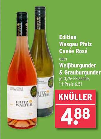 Edition Wasgau Pfalz Cuvée Rosé oder Weißburgunder & Grauburgunder je 0,75-l-Flasche