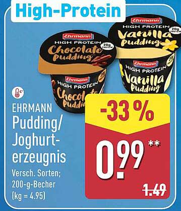 Ehrmann High-Protein Pudding/Joghurt-Erzeugnis 200 g Becher