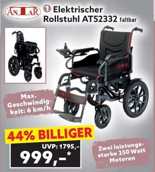 Elektrischer Rollstuhl AT52332 faltbar