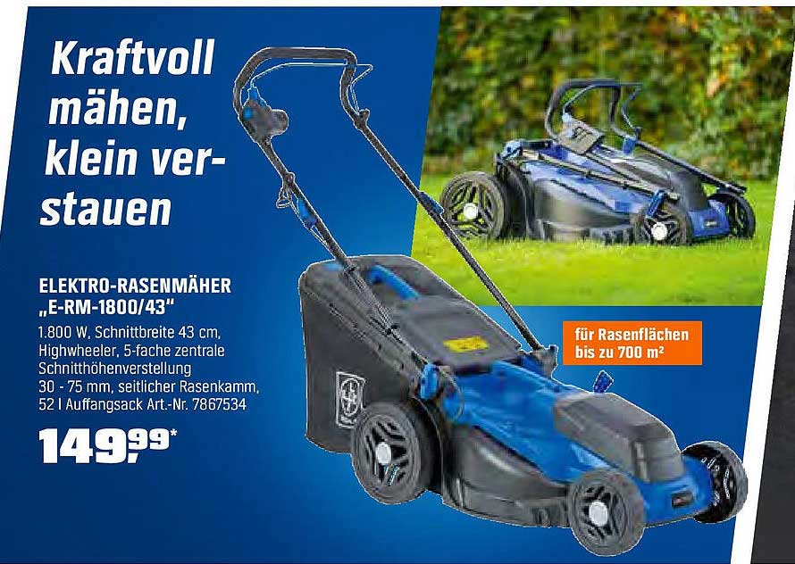 ELEKTRO-RASENMÄHER „E-RM-1800/43“