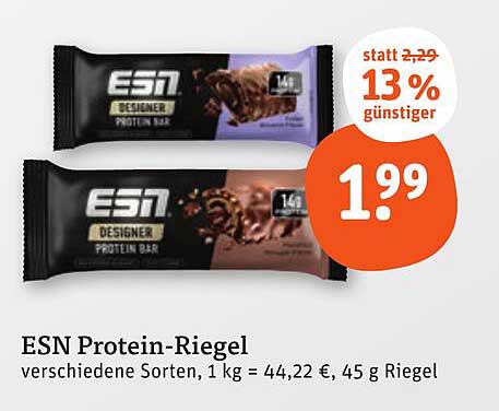 ESN Protein-Riegel - verschiedene Sorten, 45 g