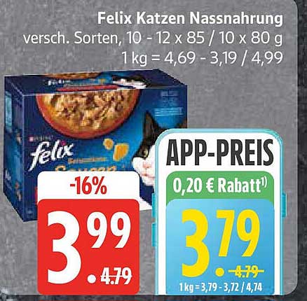 Felix Katzen Nassnahrung, 10 - 12 x 85 g