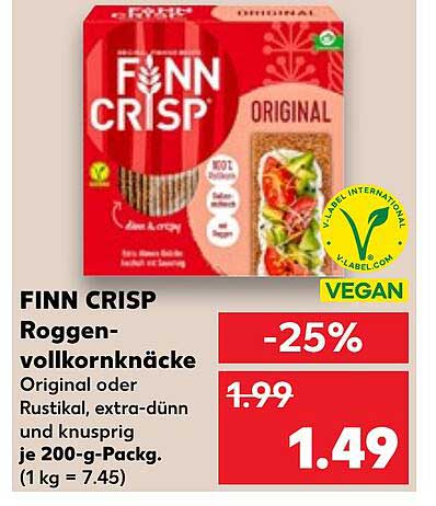 FINN CRISP Roggenvollkornknäckebrot - 200g