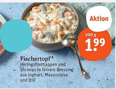 Fischertopf - Heringsfilethappen und Shrimps in feinem Dressing