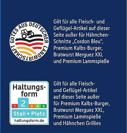 Fleisch- und Geflügelartikel aus deutscher Herkunft