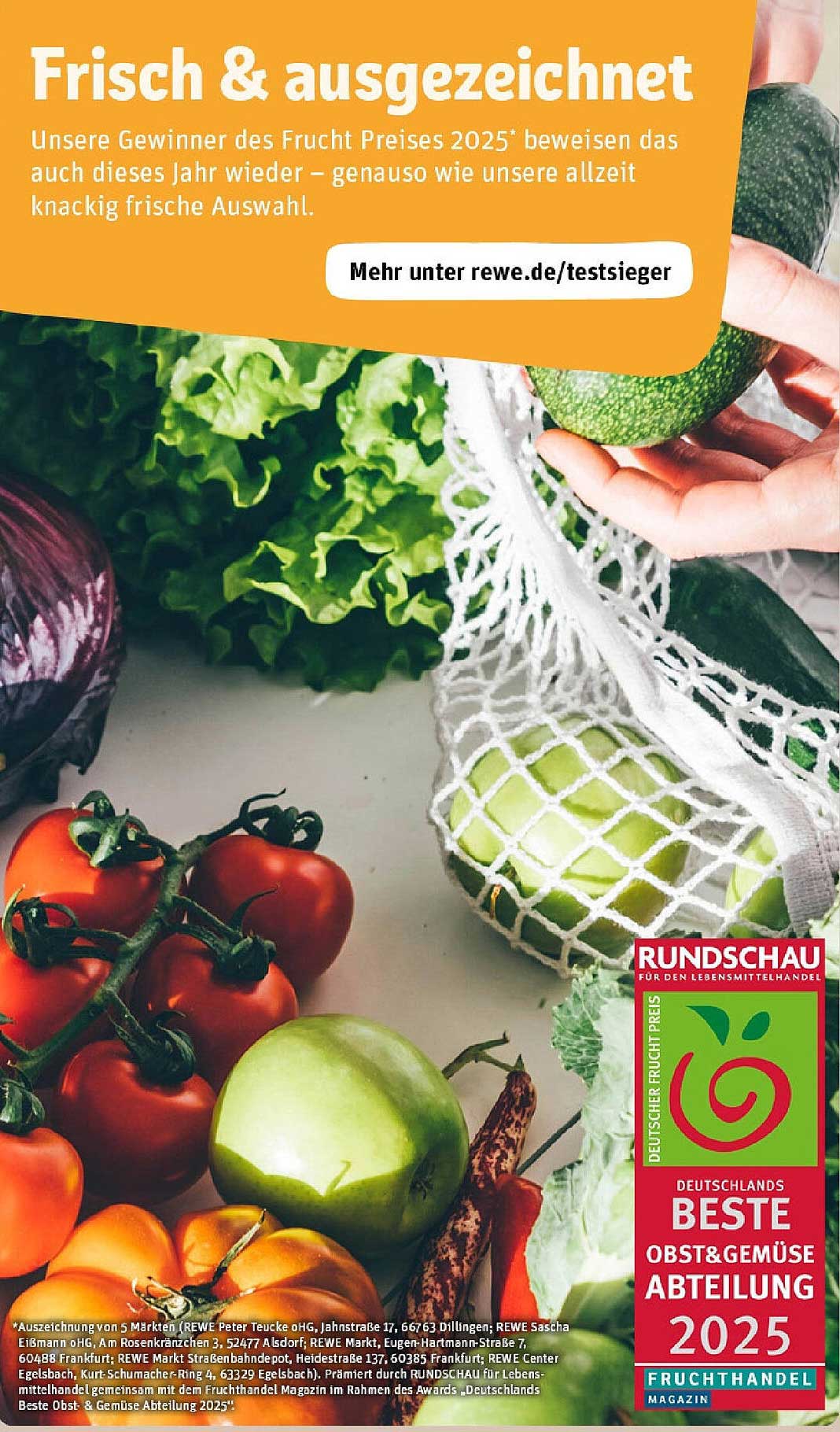 Frisch & ausgezeichnet – Die besten Produkte der Obst- und Gemüseabteilung bei REWE