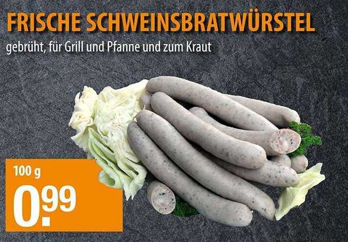 FRISCHE SCHWEINSBRATWÜRSTEL gebrüht, für Grill und Pfanne und zum Kraut