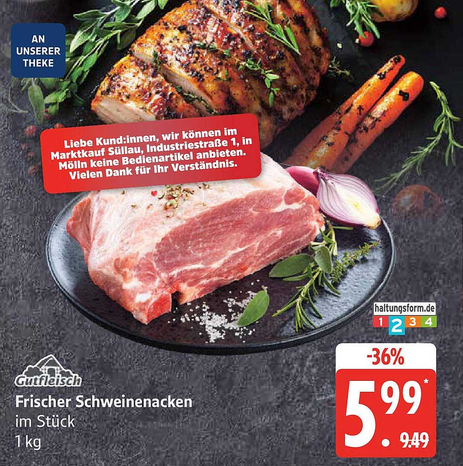 Frischer Schweinenacken im Stück 1 kg