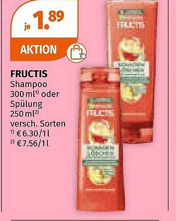 FRUCTIS Shampoo 300 ml oder Spülung 250 ml