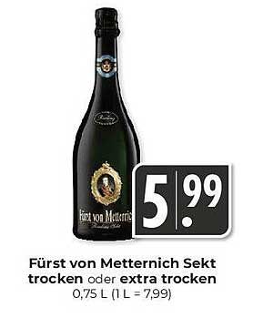 Fürst von Metternich Sekt trocken oder extra trocken 0,75 L