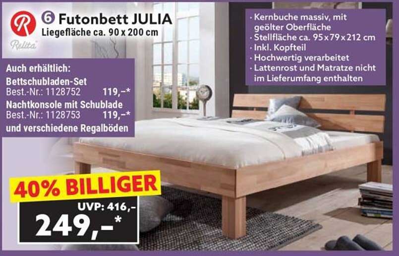 Futonbett JULIA - 40% günstiger für nur 249,- €