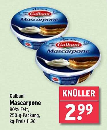 Galbani Mascarpone 250 g - Knaller Preis!