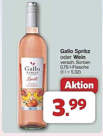 Gallo Spritz oder Wein, verschiedene Sorten, 0,75-l-Flasche