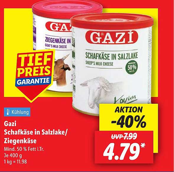 Gazi Schafkäse in Salzlake/Ziegenkäse 400 g