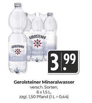 Gerolsteiner Mineralwasser 6 x 1,5 L