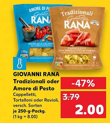 Giovanni Rana Tradizionali oder Amore di Pesto - Cappelletti, Tortelloni oder Ravioli