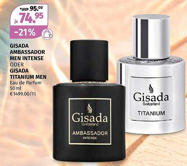 Gisada Ambassador Men Intense oder Gisada Titanium Men Eau de Parfum 50 ml