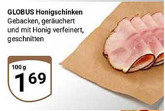 GLOBUS Honigschinken – Gebacken, geräuchert und mit Honig verfeinert, geschnitten