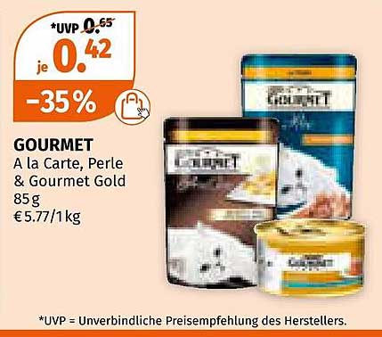 GOURMET A la Carte, Perle & Gourmet Gold 85 g - jetzt nur 0,42 €