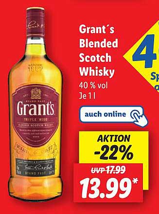 Grant's Blended Scotch Whisky 40 % vol 1 l