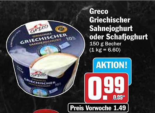Greco Griechischer Sahnejoghurt oder Schafjoghurt