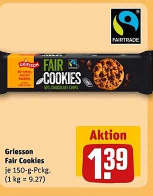 Griesson Fair Cookies 150 g Packung