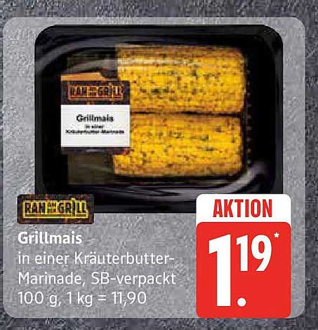 Grillmais in einer Kräuterbutter-Marinade