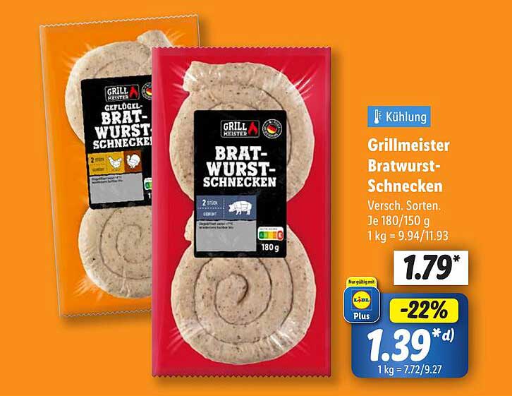 Grillmeister Bratwurst-Schnecken