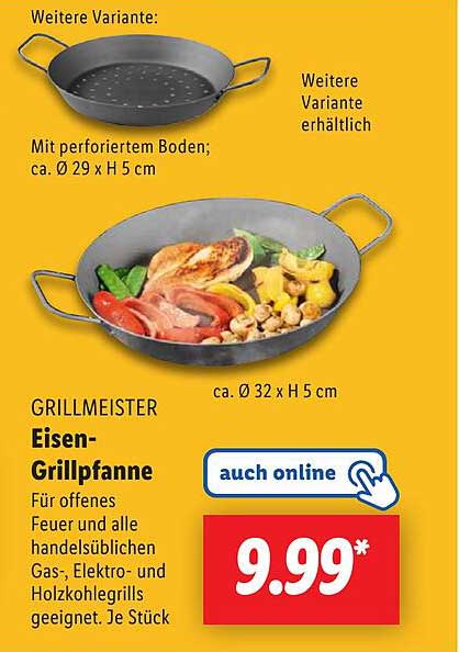 GRILLMEISTER Eisen-Grillpfanne