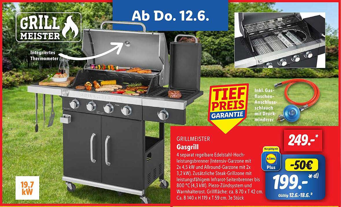 GRILLMEISTER Gasgrill für ultimativen Grillspaß