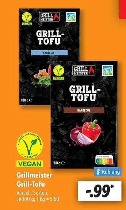 Grillmeister Grill-Tofu - Verschiedene Sorten