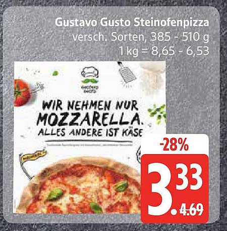 Gustavo Gusto Steinofenpizza - verschiedene Sorten, 385 - 510 g
