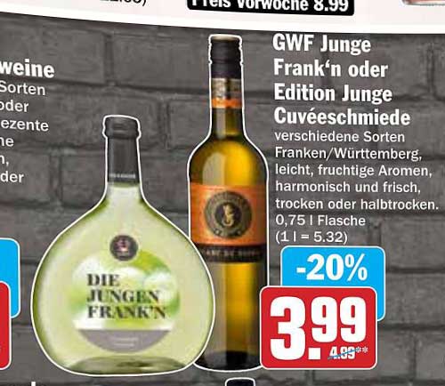 GWF Junge Frank'n oder Edition Junge Cuveéschmiede - verschiedene Sorten