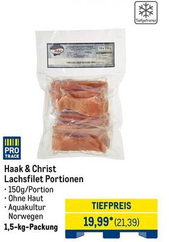 Haak & Christ Lachsfilet Portionen 1,5 kg