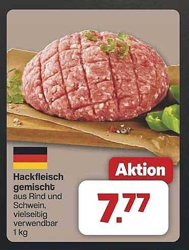 Hackfleisch gemischt aus Rind und Schwein, vielseitig verwendbar, 1 kg