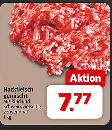 Hackfleisch gemischt aus Rind und Schwein, vielseitig verwendbar - 1 kg