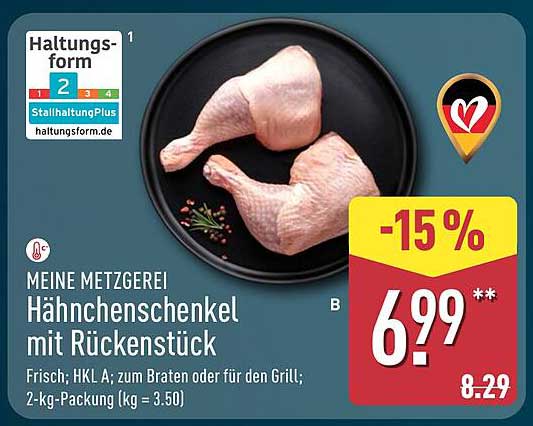 Hähnchenschenkel mit Rückenstück - frisch und lecker