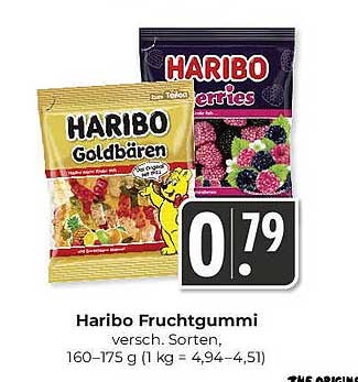 Haribo Fruchtgummi, verschiedene Sorten, 160–175 g