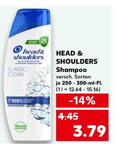 HEAD & SHOULDERS Shampoo verschiedene Sorten 250-300 ml