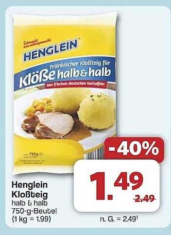 Henglein Kloßteig halb & halb 750-g-Beutel