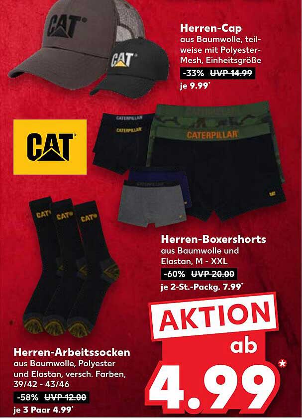 Herren-Cap, Herren-Boxershorts und Herren-Arbeitsocken