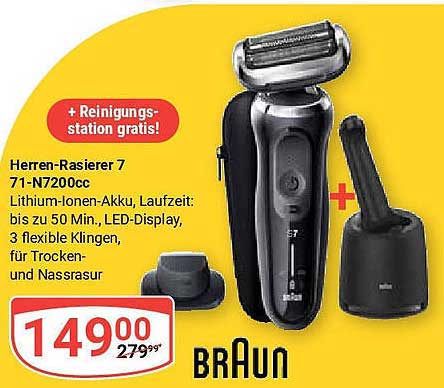 Herren-Rasierer 7 71-N7200cc mit kostenloser Reinigungsstation