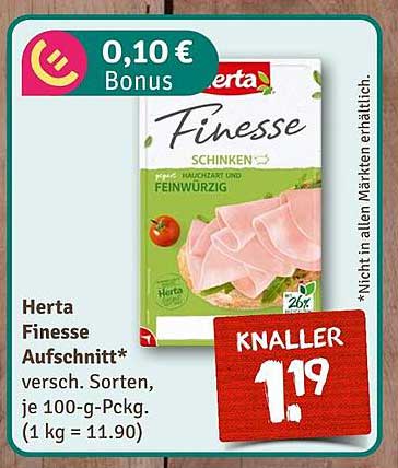 Herta Finesse Aufschnitt - Schinken - verschiedene Sorten