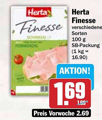 Herta Finesse verschiedene Sorten 100 g SB-Packung