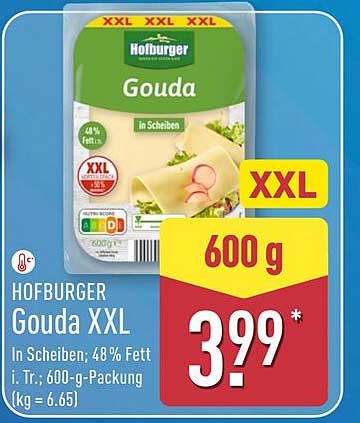 Hofburger Gouda XXL in Scheiben 600 g