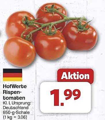 HofWerte Rispen-Tomaten 650-g-Schale