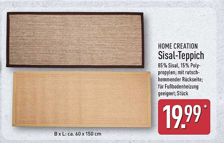 HOME CREATION Sisal-Teppich