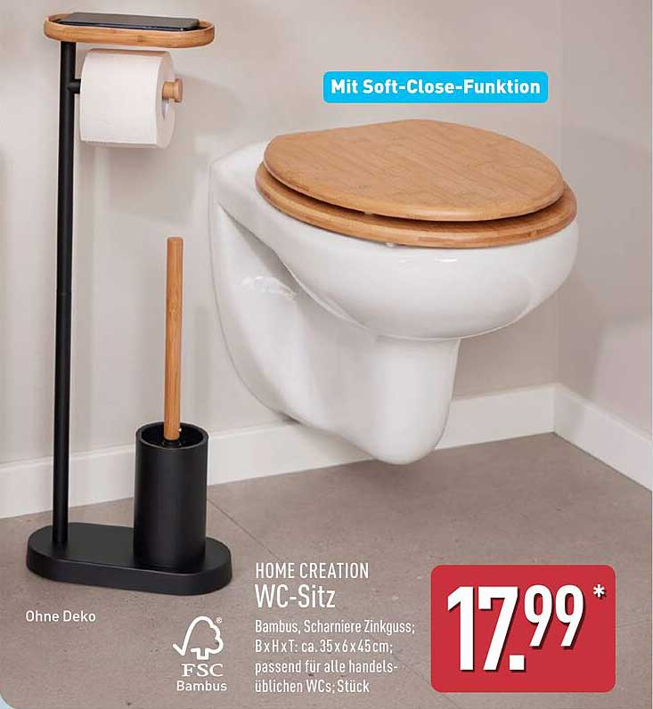 HOME CREATION WC-Sitz mit Soft-Close-Funktion